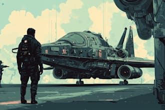 make spaceship, sci fi illustration and sci fi art
