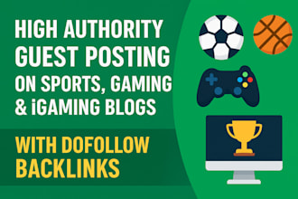 do write and publish gaming or sports articles with do follow backlinks