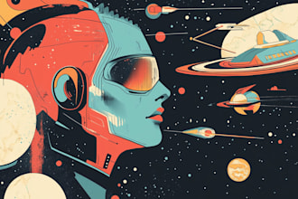 design spaceship, sci fi illustration and sci fi art