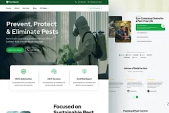 build fumigation website, pest control website, pest website, booking site