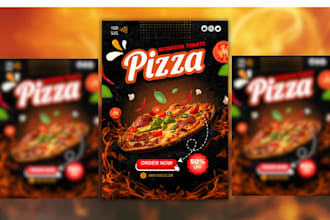 design professional food restaurant flyers posters and menu in 24 hours