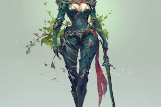 create concept art, fantasy illustrations, and character designs