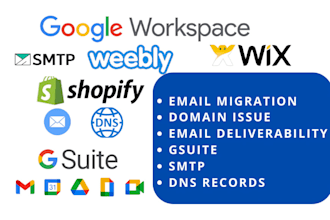 fix google workspace, g suite setup, email deliverability, domain issue and smtp