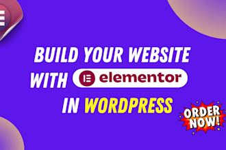 design a professional wordpress business, portfolio, website with elementor