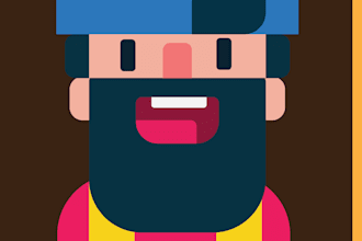 create professional vector doodle line art illustration