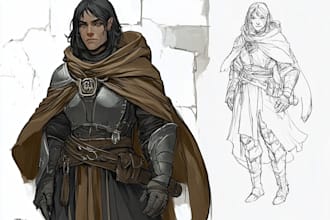 draw dnd character art and d and d character art