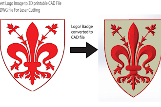 convert your logo to cad file for laser cutting, cnc and 3d printing