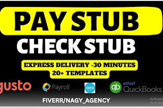 create adp pay stubs, check stubs, paystub, and payroll report