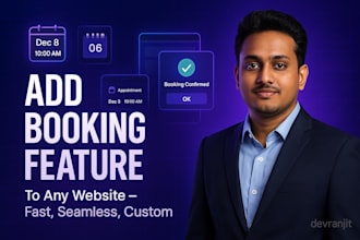 create or fix a smart booking system for your wordpress website