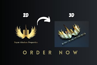 make modern 3d professional business logo design