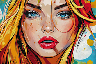 draw comic pop art portrait