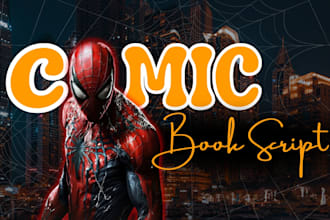 write a comic book script, retro graphic novel, webtoon script writing, scene ai