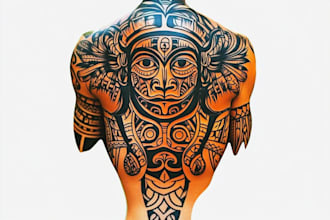 design a polynesian maori tribal tattoo