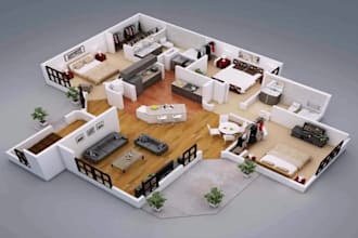 create interactive 3d floor plan virtual tour, floor plan from link matter port