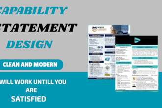 design stunning capability statement, winning government capability statement