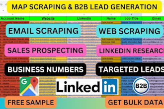 do google map scraping, b2b lead generation and sales prospecting