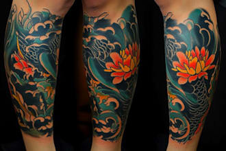 draw amazing japanese oriental tattoo