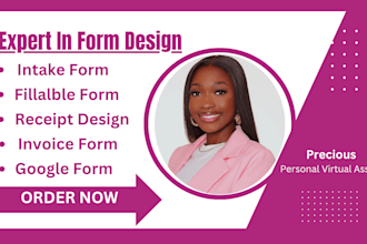 design google forms, intake form, invoice, letterhead, convert to fillable form