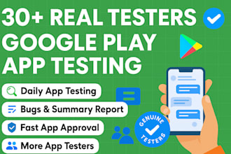 provide 20 testers for google play console android IOS app closed QA testing