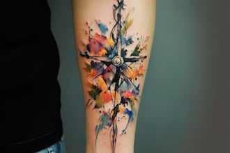 create a watercolor tattoo design