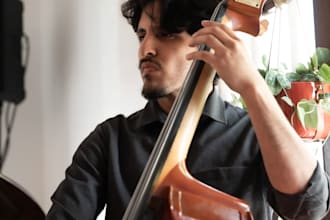 record upright or electric bass for your song