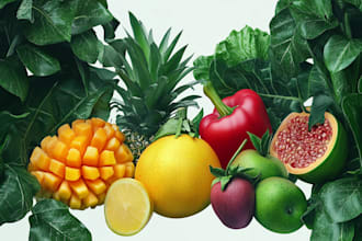 draw realistic plants, vegetables, fruits