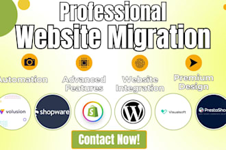 migrate to volusion prestashop visualsoft shopware 6 wix to wordpress to shopify