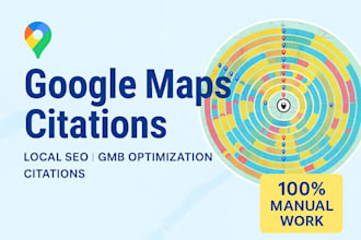 do 90,000 google maps citations for gmb ranking and local business seo