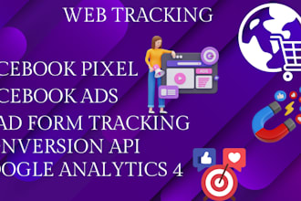 setup ecommerce tracking lead form tracking,  ga4 google ads, gtm, landing page