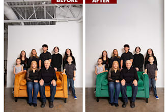 ecommerce photo editing, retouch, add remove background