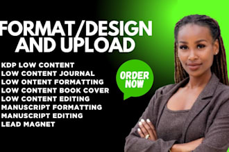 design, format low content book interior, journal cover kdp, lulu low content
