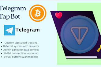 create a custom telegram tap bot for games, airdrops