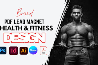 design health fitness ebook pdf lead magnet canva gym workout plan trainer guide