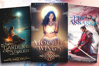 design fantasy book cover, book cover design and ebook cover with free 3d mockup