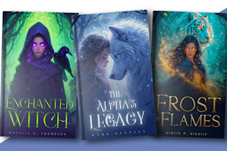 design fantasy book cover, book cover design and ebook cover with free 3d mockup