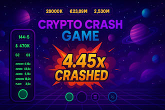 develop a crypto crash game like aviator, uptrend, or 1win with web gameplay