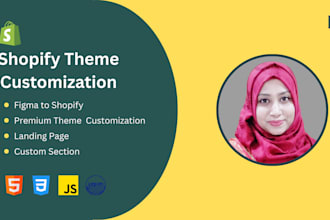 do shopify theme customization and figma to shopify website