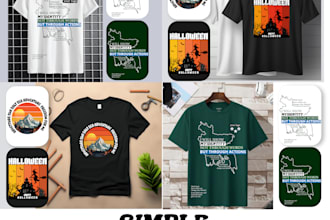 design custom dog lover t shirt with unique quote and mockup