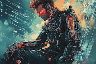 design stunning sci fi, cyberpunk, portrait art