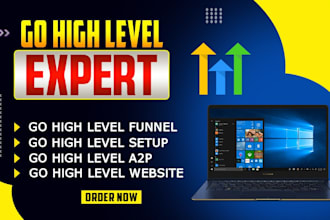 setup gohighlevel sales funnel, dashboard customization, website and a2p