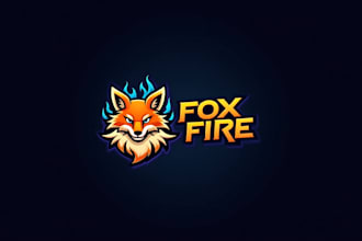do fire fox esport mascot logo design with business