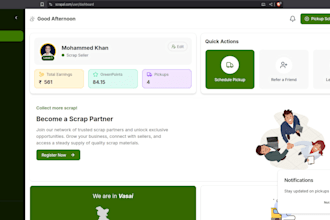 develop custom saas for scrap, recycling, waste management, automated solution