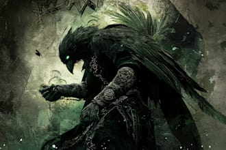 do dark medieval art illustration for you