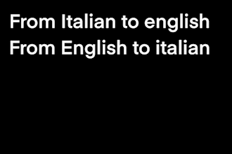 translate from english to italian and from italian to english