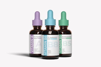 make a label design, cosmetic package, box design, pouch label and bottle label