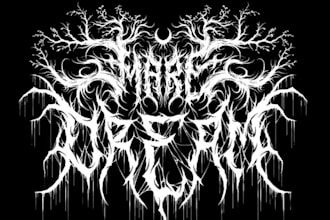 custom death metal, hardcore punk logo for your band