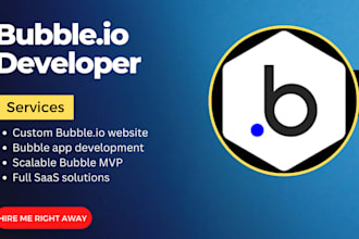 build bubble app and bubble website using bubble io as bubble developer