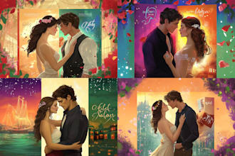 do illustrated romance book cover design