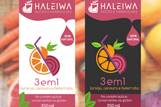 design a modern, creative juice brand product label