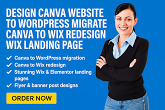 design canva website to wordpress migrate canva to wix redesign wix landing page
